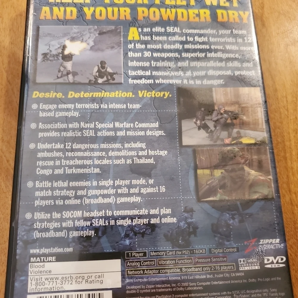 Socom - US NAVY SEALS-Sony PlayStation 2 Game & Socom II Disc Only Game Ps2